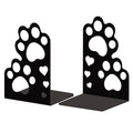 Peacoblue Metal Bookends for Shelves, Modern Decorative Heavy Duty Study Book Support Stoppers for Office, Desk, Shelf, Room 5.3"x4.3"x7.5" Cast Iron Simple Tall Bookends, 1 Pair (Cute Cat Paw) - style: Cute Cat Paw