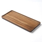 Bathroom Vanity Tray, Bathroom Tray for Counter, Toilet Tank Tray, Wood Bathroom Tray for Organizing and Home Decor (13.8 x 6 x 0.8 inch) - size: 13.8" x 6" x 0.8"