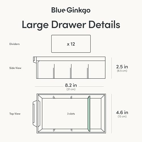 Blue Ginkgo Large 12-Drawer Cabinet – Stackable Clear Organizer for Hardware, Beads, Plastic Bricks, Office, and Craft Storage (Made in Korea, Yellow) - color: YELLOW, size: 12 Drawer
