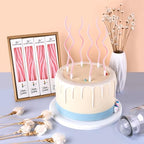 PHD CAKE 24-Count Pearl Pink Spiral Long Thin Birthday Candles, Cake Candles, Birthday Parties, Wedding Decorations, Party Candles - color: Pearl Pink