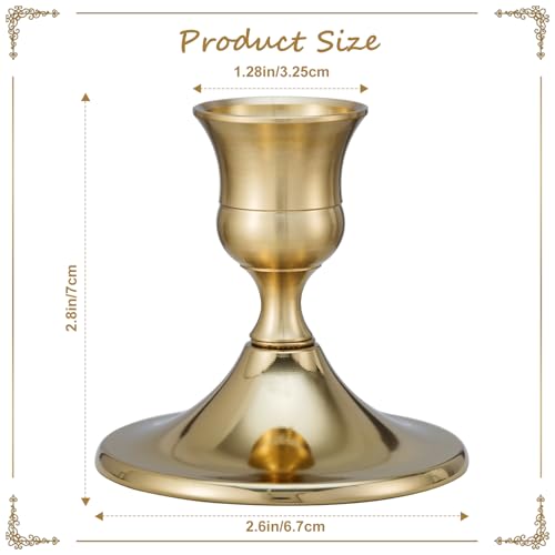 12 Pcs Candle Holders, Gold Candlestick Holders Set for Table Centerpiece, Vintage Taper Candle Stand, Home Decor, Weddings, Festival and Dining Parties(Gold) - color: 12pc-gold