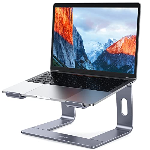 BESIGN LS03 Aluminum Laptop Stand, Ergonomic Detachable Computer Stand, Notebook Holder Compatible with MacBook Air Pro, Dell, HP, Lenovo More 10-15.6" Laptops, Space Gray - color: D-Space Gray