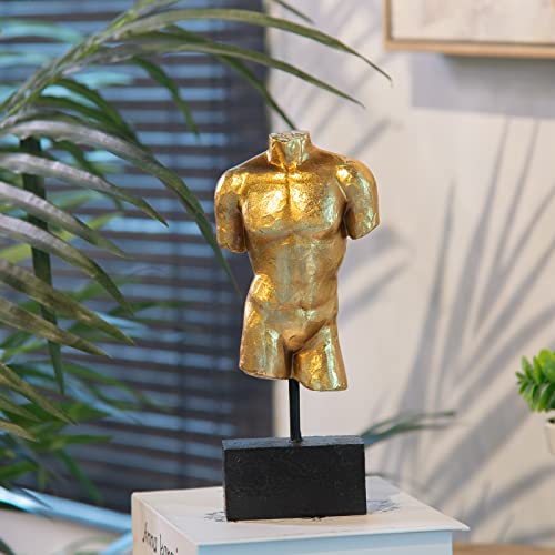 Guichifun Sculptures Home Decor Bust Male Statue - Figure Resin Decoration Modern Gold Decorative Figures Home Art Sculpture Christmas Birthday Gifts for Men&Women 3 X 1.5 X 8.5 Inch - color: Male