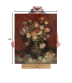 Wieco Art Vase with Chinese Asters and Gladioli Large Canvas Prints Wall Art by Van Gogh Famous Oil Paintings Reproduction Modern Abstract HD Flowers Artwork Pictures for Living Room Home - size: 24"L x 20"W