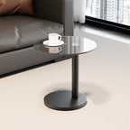 C Shaped Side Table Round End Table for Living Room, Modern Coffee Tables Unique Aesthetics Simple Accent Tables, Multifunction Black Bedside Stand for Sofa Bedroom Couch Balcony Patio Yard Garden