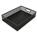 Desk Drawer Organizer, A4 Large Metal Mesh Desk Rrganizer Tray, Versatile Storage Box Set for Office Home Supplies,13 x 9 inches - color: Black A4 L