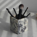 Genuine Calacatta Viola Marble Toothbrush Holders for Bathroom, Natural Marble Makeup Brush Holder Countertop Organizer - color: Calacatta Viola