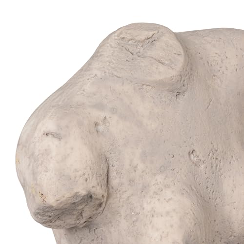 Creative Co-Op Sculptural Resin Female Figure on Metal Stand, Grey - color: Grey Finish