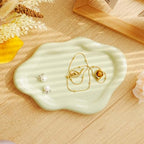 Gifts For Women Green Cloud Ceramic Jewelry Dish Tray, Vanity Ring Dish Ceramic Trinket Ring Holder, Room Decor Aesthetic,Decorative Cloud Vanity Key Tray Present for Wife Mom Daughter (Cloud-Green) - style: Cloud-Green