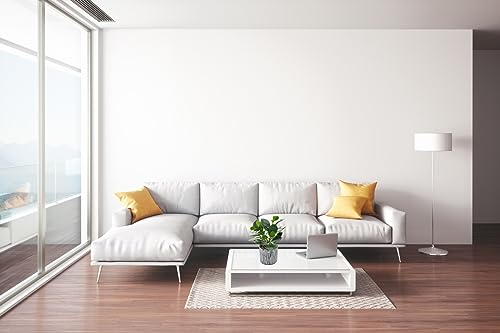 AlphaAcc Fake Plants Real Looking Greenery Artificial Plants Indoor Potted Plant with Rustic Black Clay Planter for Farmhouse Bathroom Bedroom Kitchen Office Table Decor 8" - color: Green Greenery Plant 8" H