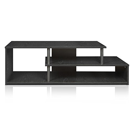 Furinno Econ Low Rise TV Stand, Black/Black - color: Black/Black