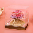 3D Creative Time Piece Calendar 2026 Desk Daily Calendar Decoration with Acrylic Case, Paper Sculpture Non-stick Notes, Paper Carving Art Craft Chirstmas Gift (Tree House)