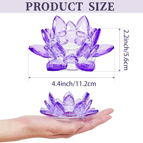 Crystal Flower Jewelry Tray, Luxury Transparent Decorative Trinket Dish for Rings, Earrings, Necklaces, Keys for Vanity Dresser Nightstand, Elegant Gift for Women Mother's Day (1, 4.4"(w) - Purple) - size: 4.4"(w) - Purple