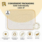 3 Pack Gold Glitter Plastic Serving Trays for Party - Gold Glittered Serving Tray 8 x 11 Inch - Heavy Duty Dessert Trays for Food - Rectangular Party Serving Trays for Entertaining - color: Gold Glitter