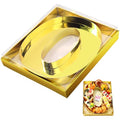 SiliFine 12" Charcuterie Number Shaped Mache with Clear Lid Fillable Sweets Serving Trays Paper Mache Cupcake Candy Box for 2025 Graduation Party Graduation Celebration(Gold,Number 0) - color: Gold, style: Number 0