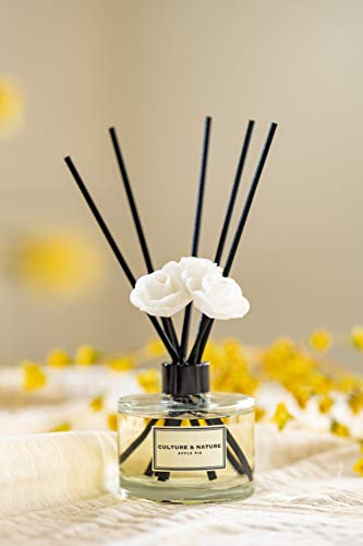 CULTURE & NATURE Reed Diffuser Set 6.7oz (200ml) Clean Cotton Scented Diffuser with Sticks Home Fragrance Reed Diffuser for Bathroom Shelf Decor - size: 6.7 oz