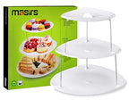 Masirs Collapsible 3-Tier Party Tray: Decorative Design Folds for Minimal Storage. an Elegant Serving Tray for Sandwiches, Cake, Sliced Cheese, and Deli Meat. - size: Party Tray, style: Party Tray
