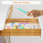 Yieach Large Expandable Desk Drawer Organizer Tray for Office Supplies and Accessories With 12 Adjustable Compartments,Office Drawer Organizers for Pencil,Pen and Kitchen Junk Drawer Organizer,Clear - size: L-12.6 to 21.3x14.5x1.8 In