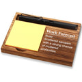 FOUGSTA Funny Office Gifts for Women, Wooden Notepad Pen Holder With Funny Quotes, 16.5 x 12 x 1.5 cm, XXN10 - style: Work Forecast
