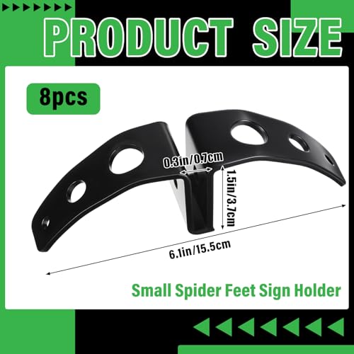 Blulu 8 Pcs Small Spider Feet Sign Holder Floor Standing Display Base Spider Feet Board Sign Holder for Display Any Size Board for Stores Advertising Events, Stainless Steel - size: Small