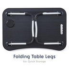 Laptop Bed Tray Table, Adjustable Laptop Stand, Portable Lap Desks with Foldable Legs, Reading Desk for Sofa Couch Floor - Large - size: Large