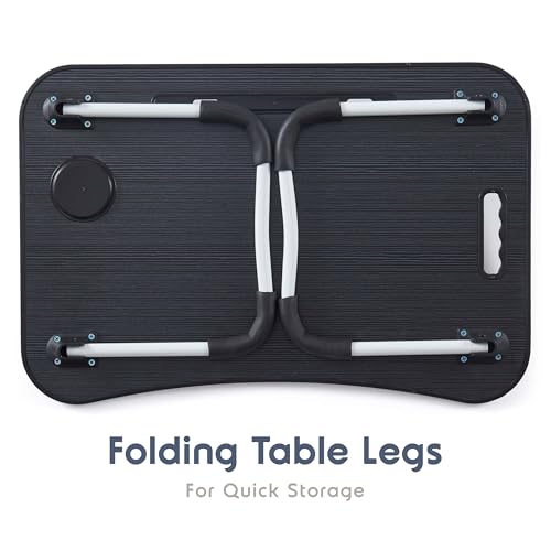 Laptop Bed Tray Table, Adjustable Laptop Stand, Portable Lap Desks with Foldable Legs, Reading Desk for Sofa Couch Floor - Large - size: Large