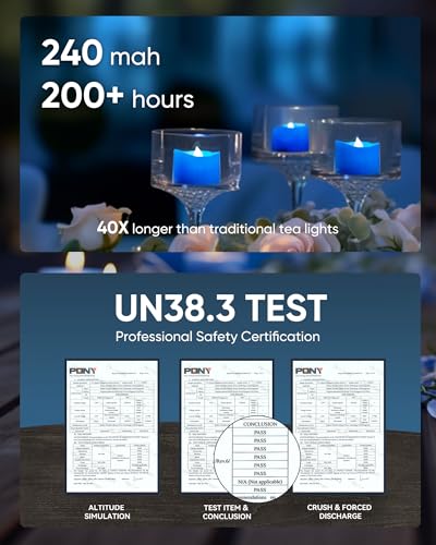 Homemory Blue Tea Lights Candles Battery Operated, 200+Hour Flameless Flickering Fake Electric LED Colored Tealights Candles for Wedding Table Decor, Theme Party, Aniversary, Proposal, 24-Pack - color: Blue, size: Pack of 24