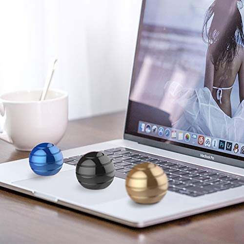 Fidgets for Adults, Kinetic Spinning Desk Toy Ball, Desk Fidgets for Adults, Fidget Toys for Kids with Autism, Fidgets for Kids 8-12 (39MM, Black) - color: Black