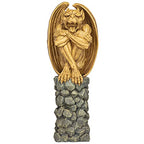Design Toscano NG33967 Trystan, Gargoyle Sentry of the Night Sculpture,two tone stone - style: Traditional