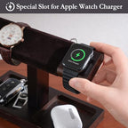 ProCase Wood Watch Display Stand Holder for Men, Wristwatch Tower with T-Bar Design, Hanging Watch Rack, Wooden Wrist Watch Tree - color: Darkbrown, size: 1-Tier