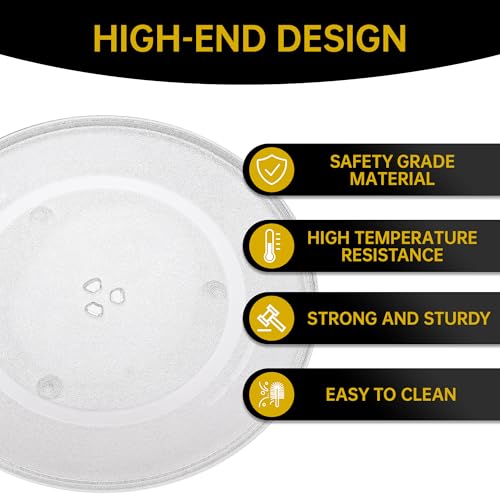 16.5" Microwave Glass Turntable Plate, 16.5" / 42cm Microwave Tray Replacement Glass Plate, Glass Tray Replacement for LG, GE, Magic Chef, Hotpoint, Panasonic, Kenmore, etc - size: 16.5"