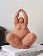 HAUCOZE Lady Sculpture Woman Figurine Gift Modern Home Decor Statue for Living Room Bedroom Office Polyresin 10 Inch