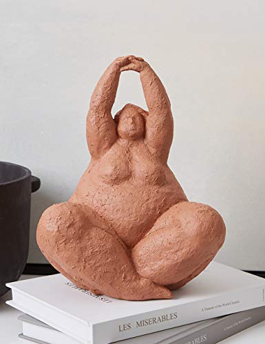 HAUCOZE Lady Sculpture Woman Figurine Gift Modern Home Decor Statue for Living Room Bedroom Office Polyresin 10 Inch