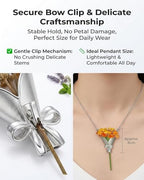 DIY Flower Bouquet Necklace Wearable Vase Pendant Insert Real Dried Flowers Handmade Customizable - color: 1pc(no Flower)
