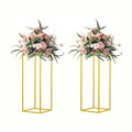 23.6inch 2 pcs Column Vases Gold Centerpieces for Table Metal Flower Stand Gold Wedding Centerpieces for Tables Party Floral Stands for Flowers - size: 23.62 Inches - 2 pcs