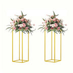 23.6inch 2 pcs Column Vases Gold Centerpieces for Table Metal Flower Stand Gold Wedding Centerpieces for Tables Party Floral Stands for Flowers - size: 23.62 Inches - 2 pcs