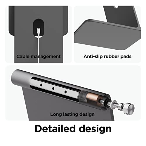 elago Premium iPad Magnetic Stand Designed for iPad Pro 12.9"(5th,4th Gen), 11"(3rd,2nd Gen), Air 10.9"(5th,4th Gen), Mini 8.3"(6th Gen, A17 Pro), 10.9"(10th Gen) [Dark Grey] - color: Dark Grey
