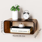 Acrylic Floating Nightstand, Bedside Table, Nightstand Shelf Wall Mounted Bedside Shelf (Dark Brown, Small) - color: Dark Brown