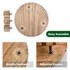 6"/8"/10" 3pcs Round Wood Riser - Plant Risers Stand for Decor - Wood Pedestal Stand Display for Kitchen Counter- Decorative Wooden Risers for Desktop/Bathroom/Livingroom/Bedroom