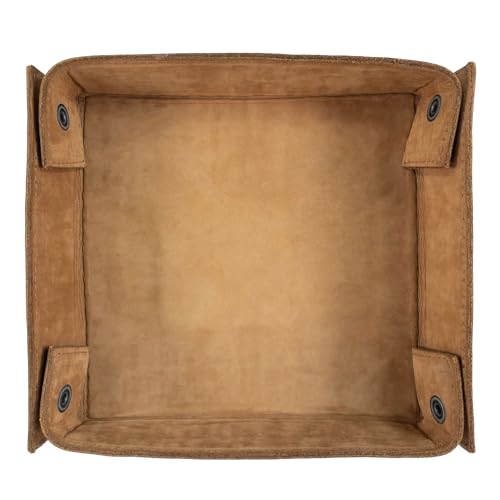 Hide & Drink, Leather Catchall Change Keys Coins Jewels Box Tray Big Storage, Handmade :: Old Tobacco - color: Old Tobacco