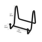 Artliving Plate Stands for Display - Iron Easel Stand Plate Holder Display Stand Picture Frame Stand for Pictures | Photo|Decorative Plate |Dish | Tabletop Art - 3 inch-Black - size: 3“（2 pack）