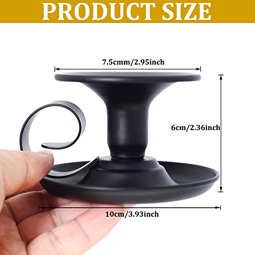 Taper Candle Stick Holder, Set of 2 Retro Iron Candlestick Holders Candlelight Dinner Stand for Wedding Dinning Party Table Home Decoration (Black)
