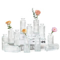 12PCS Mini Bud Vases As Vertical Wedding Centerpieces for Tables,Clear Bud Vases for Flowers,Small Flower Vases Suitable for Birthday Party,Anniversary,Wedding,Baby Shower (Clear-5.2in) - size: 12PCS