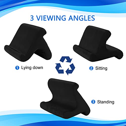 SAMHOUSING Tablet Pillow Stand - 3 Viewing Angles, Compatible with Tablets, Phones & iPad Pro 9.7, 10.5, 12.9 Air Mini 4, Kindle, E-Reader & Books (Black) - color: Black