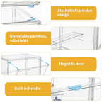 Acrylic Display Case,3 Layer Clear Display Case Adjustable Display Box Stand with 2 Movable Dividers Small Showcase Magnetic Door for Collections Mini Figures - size: S-1pack