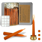Mini Taper Candle Meditation Candles,Pumpkin 20 Minute Prayer Candlestick Dripless Beeswax Candles with Brass Candle Holder for Yoga & Spiritual Rituals,30-ORABRO - color: MCBEE30PC-ORABRO