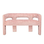Jofran Gwen Modern Luxury Jacquard Fabric Upholstered Hallway Bedroom Sculpture Bench, 49" W X 22" D X 29.5" H, Pink - color: Pink