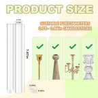 10 PCS 7.9” Acrylic Vase Cylinder Bud Vase for Taper Candlesticks, Flower Vase with Silicon Rubber and 10 Ribbon Case Fit in Candle Holders Size 20-22mm, Create Floral for Tablescapes, Home Decor