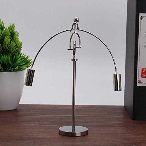 Sunnytech Unicycle Weightlifter Stainless Steel Physics Balancing Tumbler Kinetic Art Balance Toy Decompressive Science Psychology Home Offic Decor Desk Toy WJ143 - style: WJ143