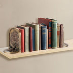 CRAFTSMAN ROAD Tree of Life Bookends, Antique Brass, 2 Decorative Bookends for Shelves or Bookcase, Cast Iron, Non-Skid Heavy Bookends, Home Décor Gift
